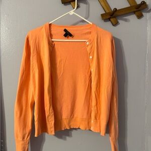 J. Crew Coral Button-Front Cardigan